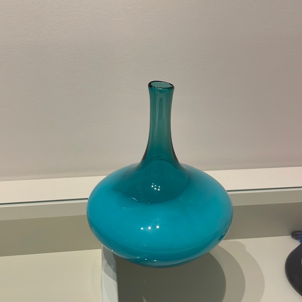 Blue glass bottle